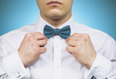 Man wearing bow tie